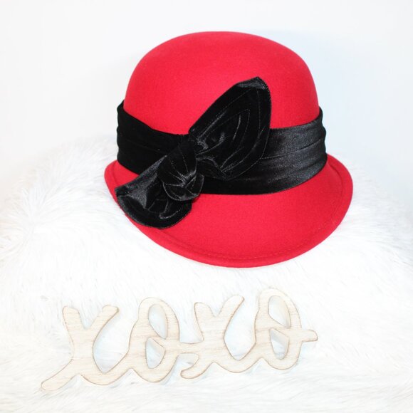 ADORA 100% Wool 1920’s Vintage Style Cloche Hat - Picture 2 of 14